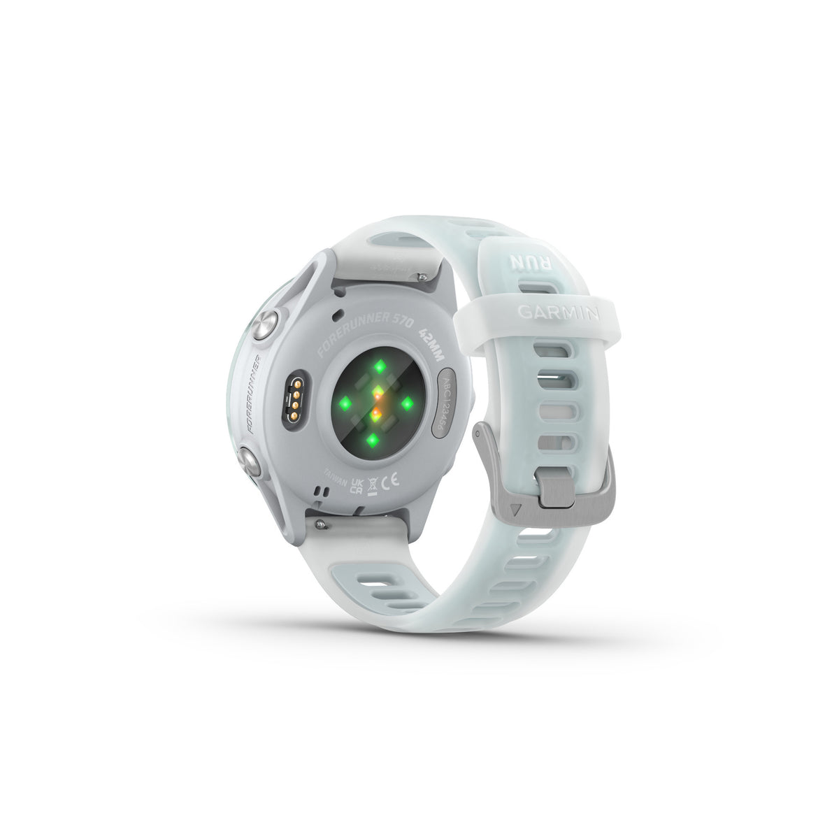 Garmin Forerunner 570 42mm GPS Smartwatch (Cloud Blue/Whitestone) Bundle with Wireless Earbuds