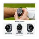 Garmin Approach S44 GPS Golf Smartwatch (Silver Bezel/Twilight Band) Bundle with T710 Earbuds