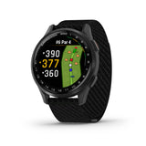 Garmin Approach S50 GPS AMOLED Golf Smartwatch (Slate Aluminum/Black) Bundle with Wireless Earbuds