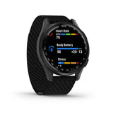 Garmin Approach S50 GPS AMOLED Golf Smartwatch (Slate Aluminum/Black) Bundle with Wireless Earbuds