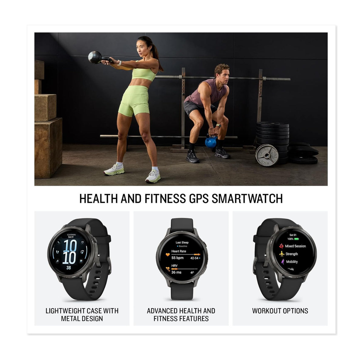 Garmin Venu 4 41mm GPS Smartwatch (Slate/Black) Bundle with Wireless Earbuds