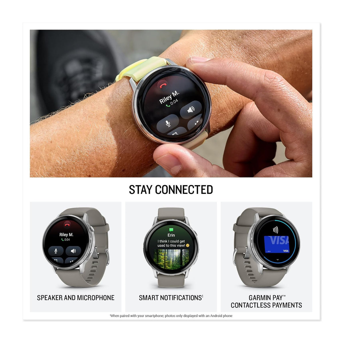Garmin Venu 4 45mm GPS Smartwatch (Silver/Gray) Bundle with Wireless Earbuds