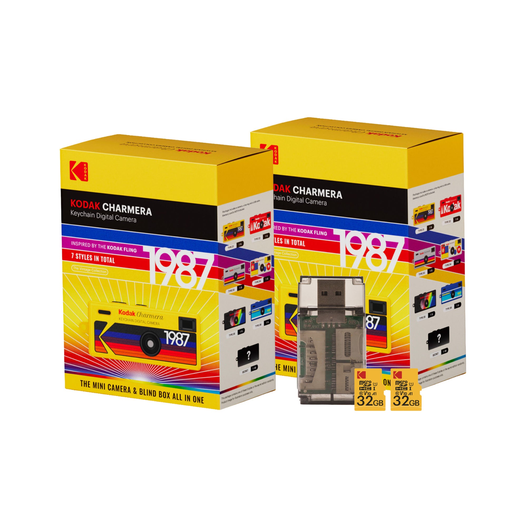 Kodak Charmera Key Chain Digital Camera (2-Pack) with 32GB Memory