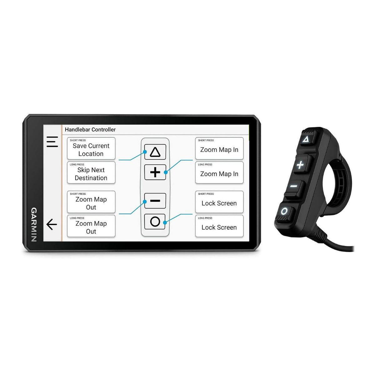 Garmin Handlebar Controller for zūmo XT2 Motorcycle Navigator or Compatible Tread Device
