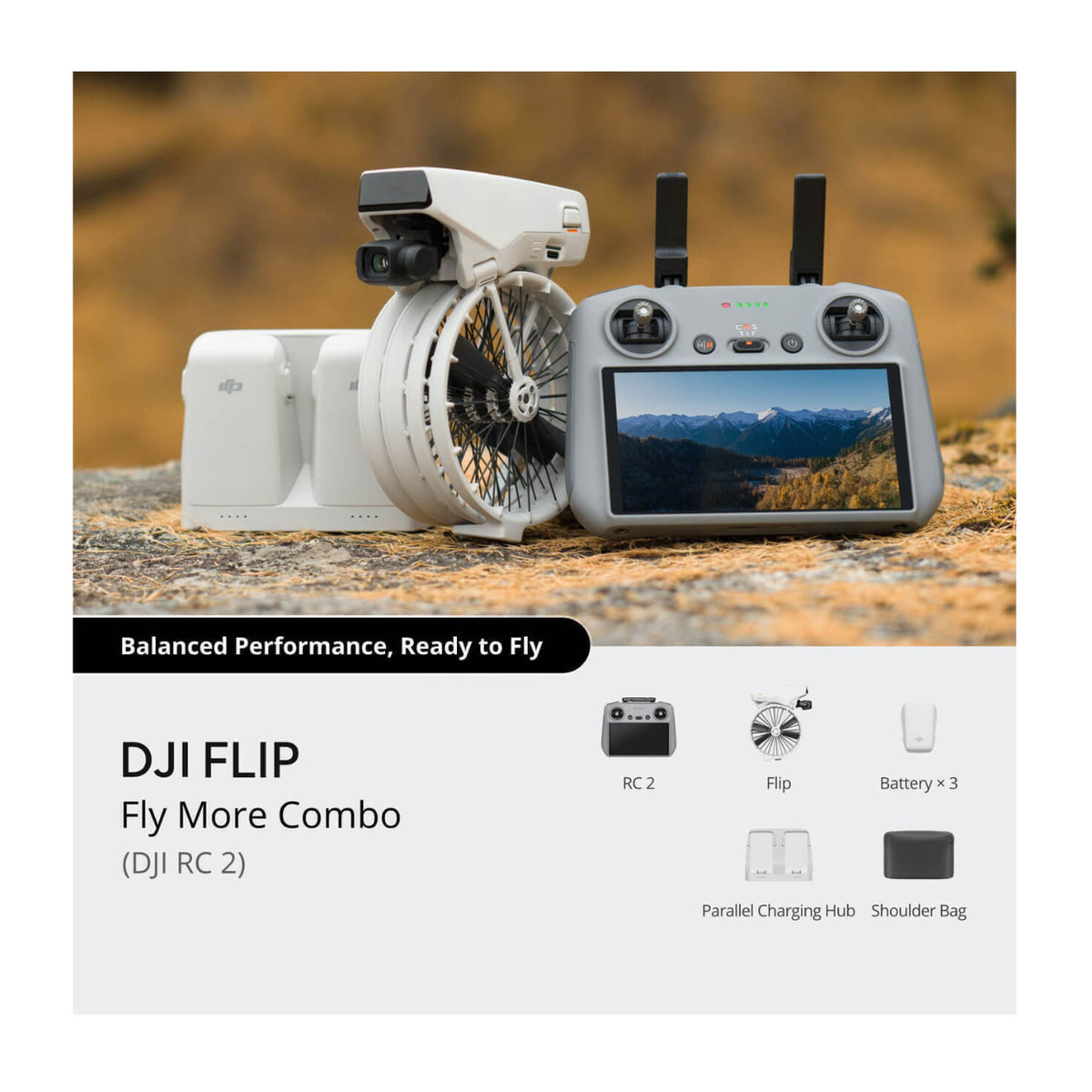 DJI Flip Fly More Combo (DJI RC 2) Bundle with Carrying Bag and Landing Pad (Open Box)