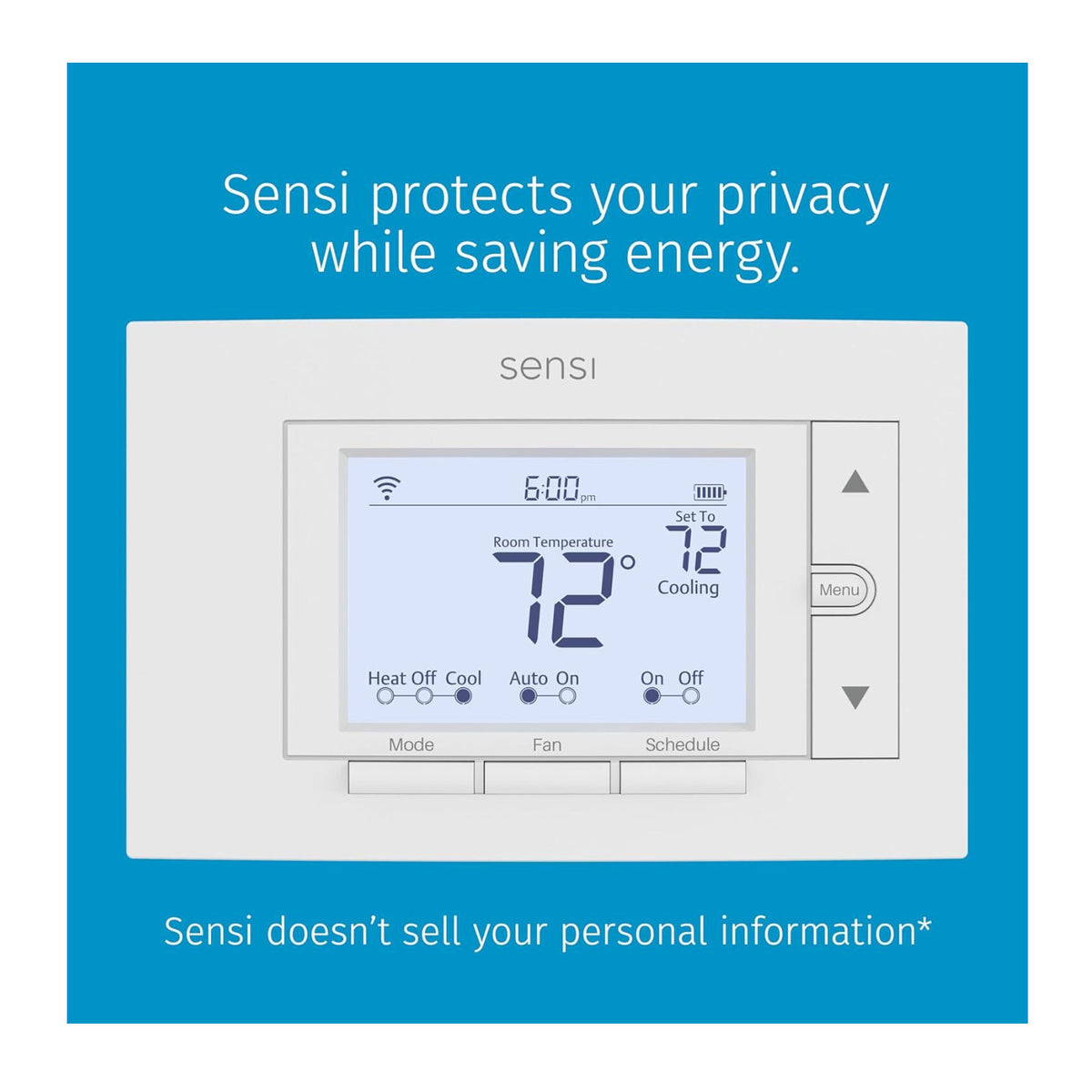 Sensi ST55 Smart Wi-Fi Thermostat - Easy DIY, Works with Alexa (White)