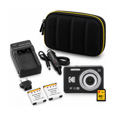Kodak PIXPRO Friendly Zoom FZ55 Digital Camera (Black) Bundle with Case, Memory Card and Accessories