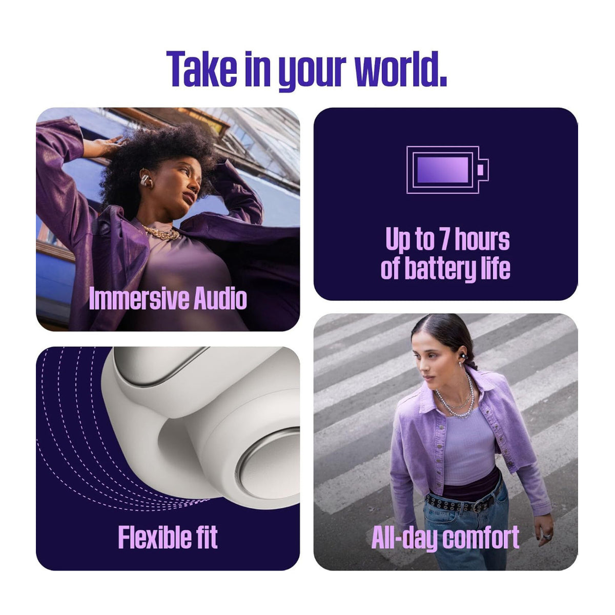 Bose Ultra Open True Wireless Earbuds (Midnight Violet)