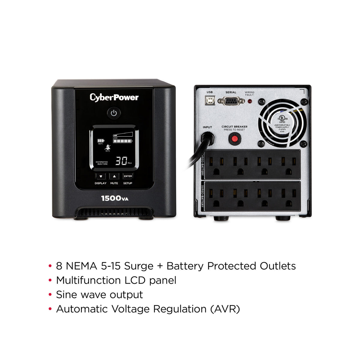 Cyberpower OR1500PFCLCD 1500VA/1050W PFC Sinewave Mini Tower UPS
