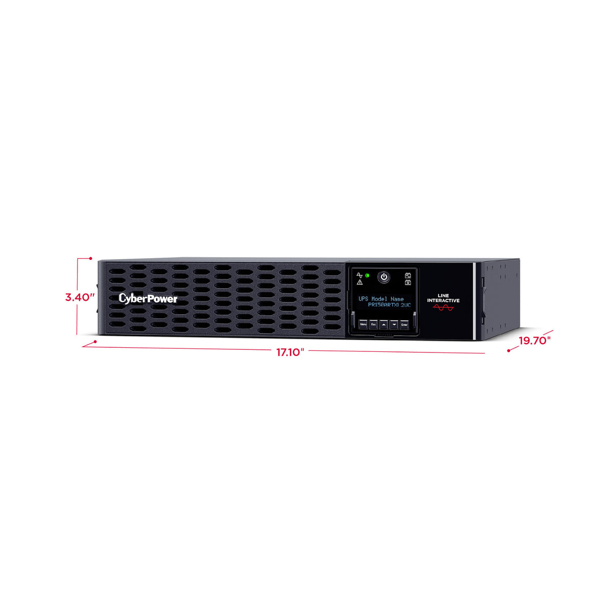 Cyberpower PR1500RTXL2UC 1500VA/1500W Smart App Sinewave LCD 2U Rack/Tower UPS