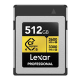 Lexar 512GB Professional GOLD CFexpress 4.0 Type B Memory Card