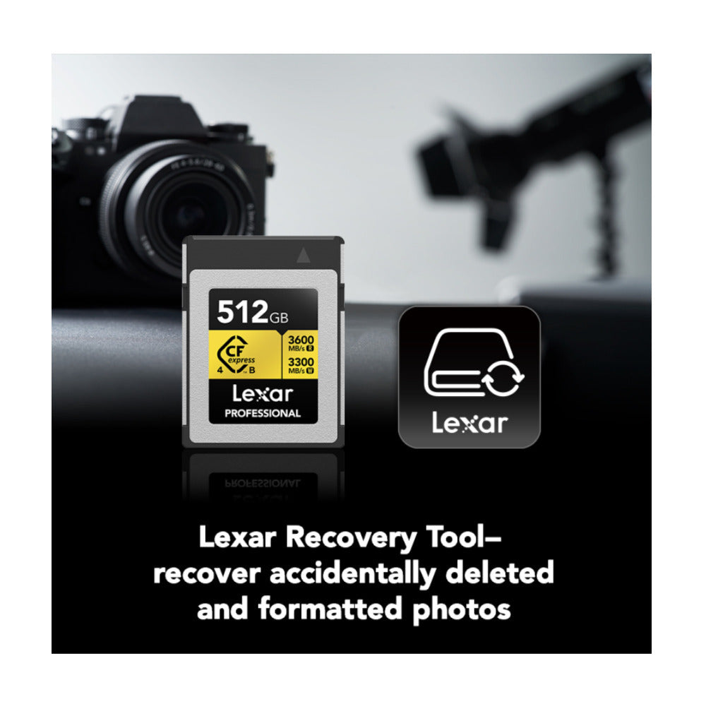 Lexar 512GB Professional GOLD CFexpress 4.0 Type B Memory Card