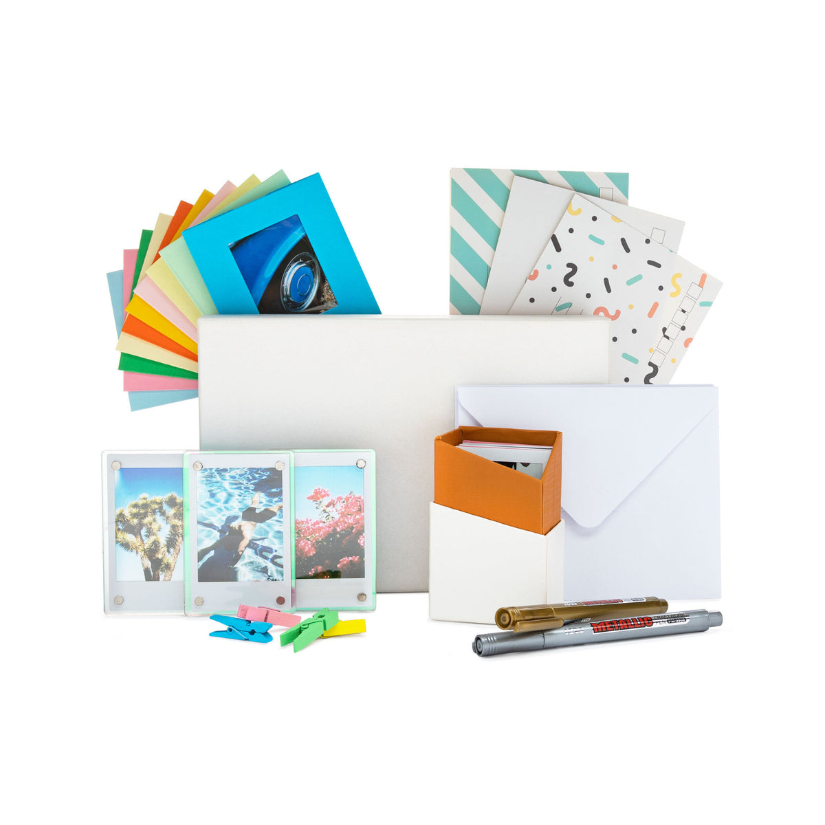 Fujifilm Instax Mini 99 Silver Analog Instant Camera Bundle with 40-Pack Film and Acccessories Kit