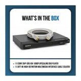 Sony DVP-SR510H 1080p Upscaling DVD Player with 8ft High-definition Vide/Audio Silver Cable