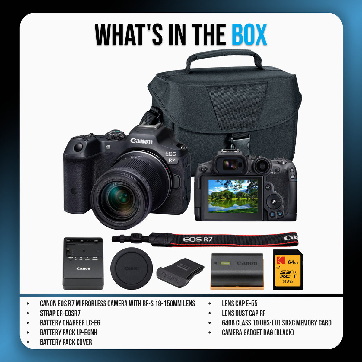 Canon EOS R7 Mirrorless Camera with 18-150mm Lens Bundle