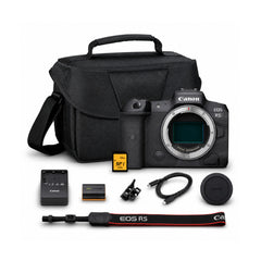 Canon EOS R5 8K 45MP CMOS Sensor Mirrorless Camera Bundle with 64GB Memory Card and Padded Bag