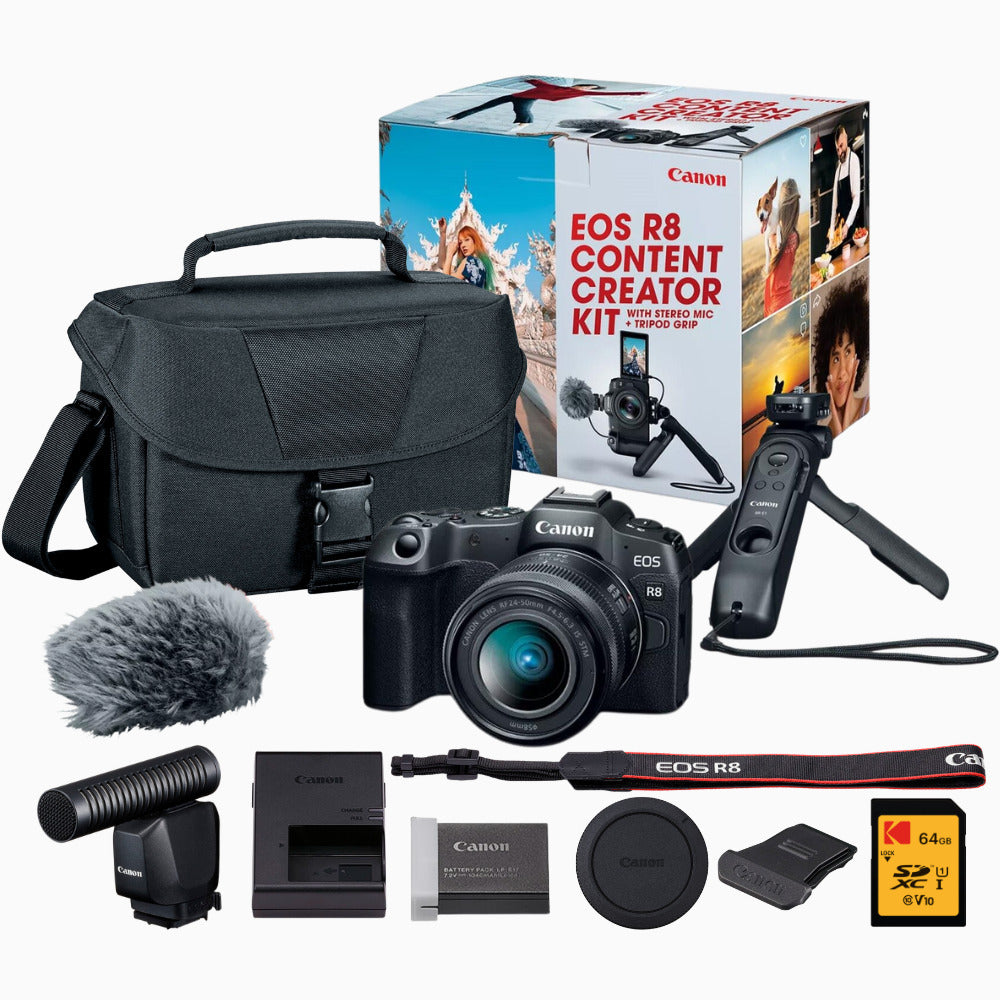 Canon EOS R8 Mirrorless Camera Content Creator Bundle