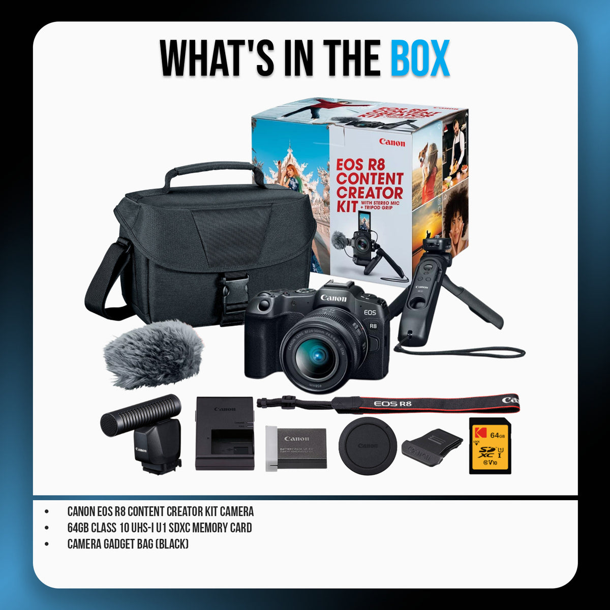 Canon EOS R8 Mirrorless Camera Content Creator Bundle