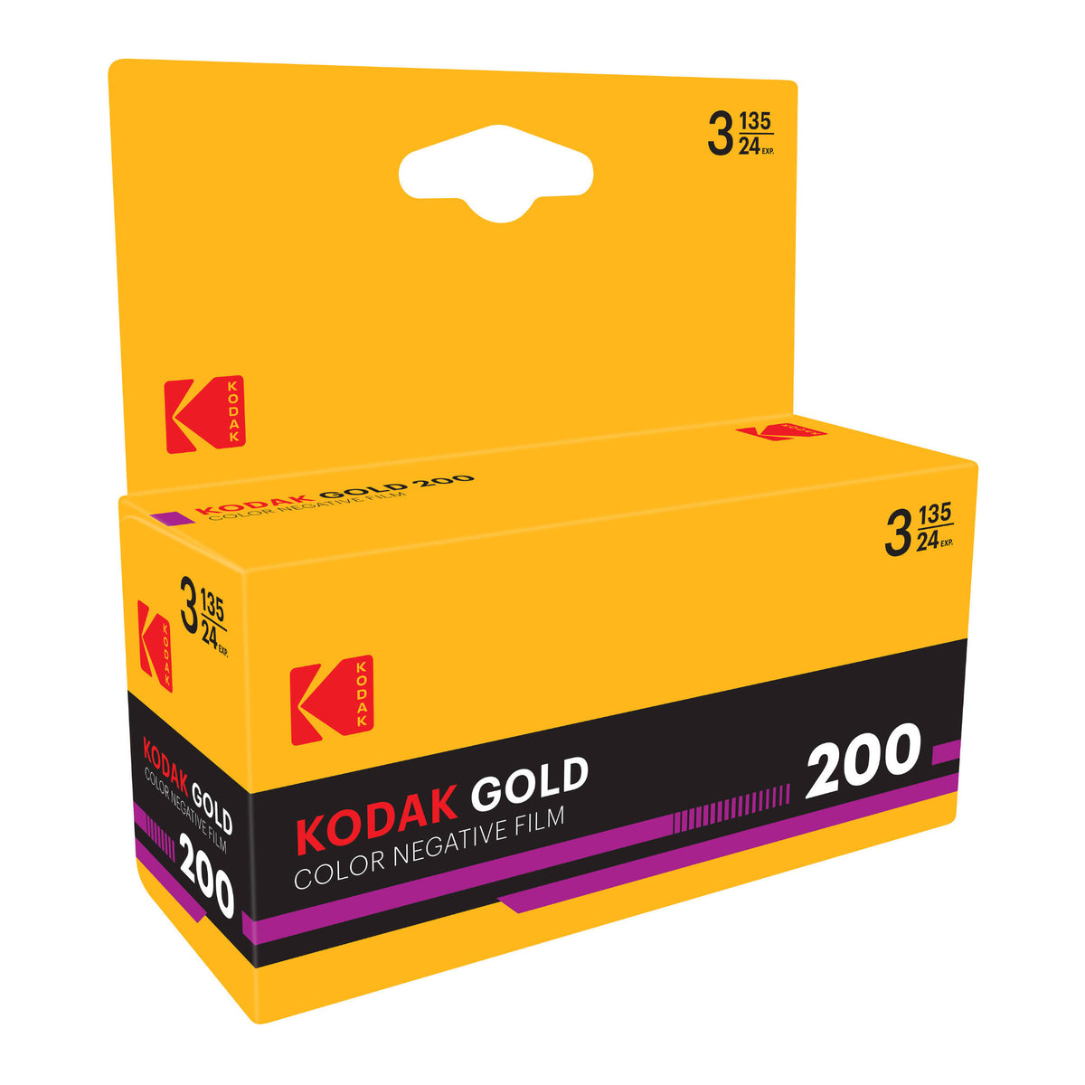 Kodak Eastman GOLD 200 Color Negative Film (35mm Roll Film, 24 Exposures, 3-Pack)