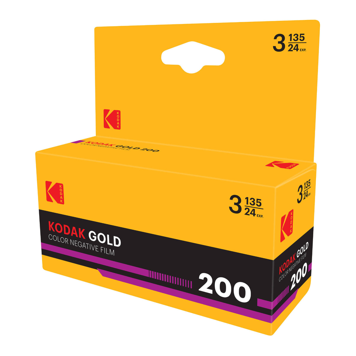 Kodak Eastman GOLD 200 Color Negative Film (35mm Roll Film, 24 Exposures, 3-Pack)