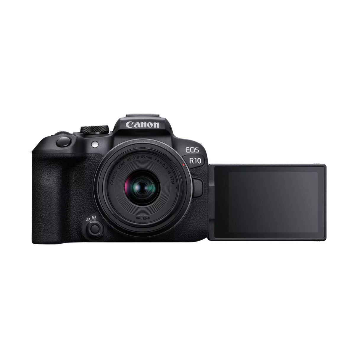 Canon EOS R10 24.2MP Mirrorless Camera Bundle with 64GB Memory Card and Padded Bag