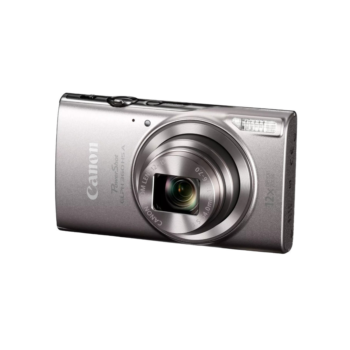 Canon PowerShot ELPH 360 HS A 20.2MP FHD Digital Camera (Silver) with Memory Card Bundle