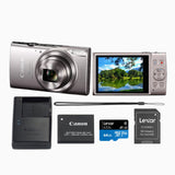 Canon PowerShot ELPH 360 HS A 20.2MP FHD Digital Camera (Silver) with Memory Card Bundle
