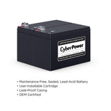 CyberPower 12V/9Ah UPS Replacement Batteries for CP1350AVRLCD and CP1500AVRLCD with Leak-proof Case