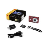 Kodak PIXPRO FZ55 Digital Camera (Red) Bundle with 32GB Memory Card, Protective Case and Accessories