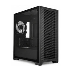 Cooler Master Elite 301 Lite Mini Tower ATX High Airflow PC Case with Tempered Glass Panel (Black)