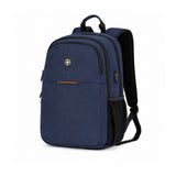 Swissdigital BIBERSTEIN 17-inch Laptop Slim Water-resistant Business Backpack (Dark Blue)