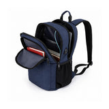 Swissdigital BIBERSTEIN 17-inch Laptop Slim Water-resistant Business Backpack (Dark Blue)