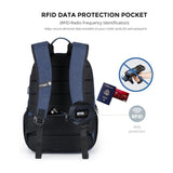 Swissdigital BIBERSTEIN 17-inch Laptop Slim Water-resistant Business Backpack (Dark Blue)