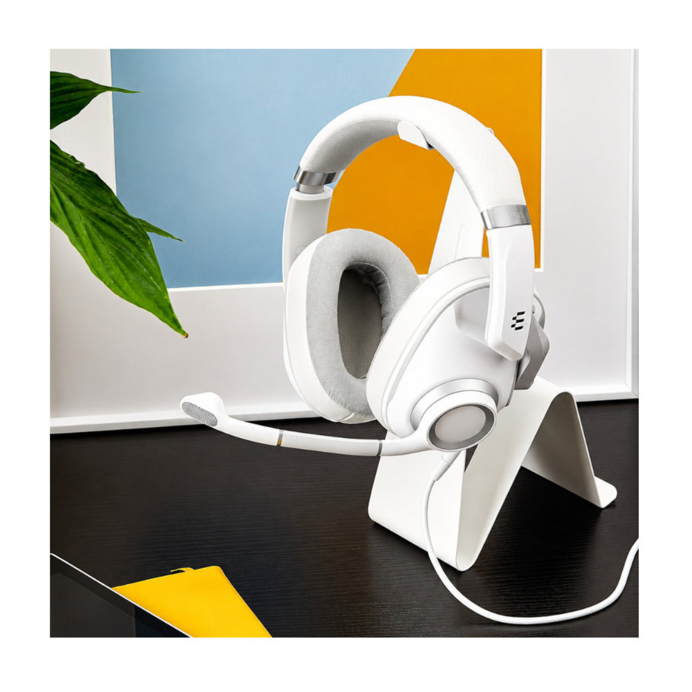 EPOS H6PRO Closed Wired Gaming Over-Ear Headset with Detachable Microphone (Ghost White)