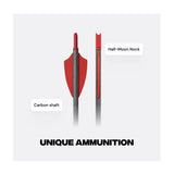 Ballista 10.5-inch Carbon Broadhead Bolts 5-Pack for BAT and BAT Reverse w/Mag with Steel Heads