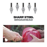 Ballista 10.5-inch Carbon Broadhead Bolts 5-Pack for BAT and BAT Reverse w/Mag with Steel Heads