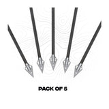Ballista 10.5-inch Carbon Broadhead Bolts 5-Pack for BAT and BAT Reverse w/Mag with Steel Heads