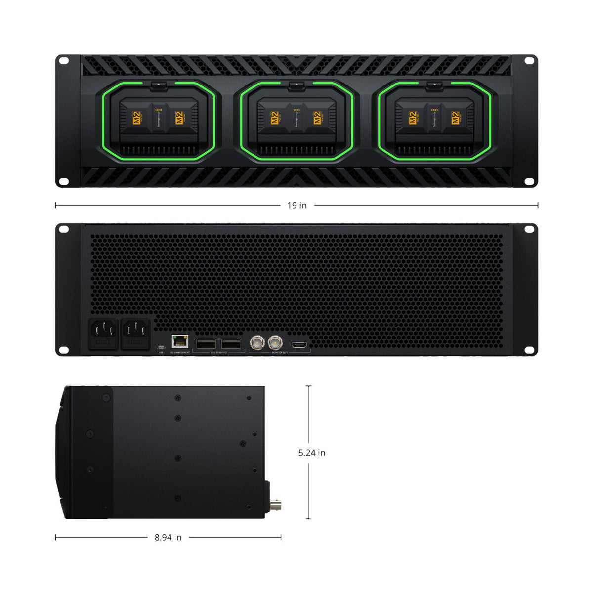 Blackmagic Design Media Dock Ultra 3RU Network Storage Dock with 200G Combined Bandwidth for Film