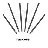 Ballista 10.5 Inch Carbon Crossbow Bolts for BAT Magazine Crossbows (6 Pack)