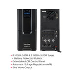CyberPower PR3000LCDSL 3000VA 2700W Sinewave Mini Tower Smart UPS with Automatic Voltage Regulation