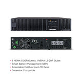 CyberPower 2200VA/1800W Smart App Online Rack/Tower UPS with Network Card