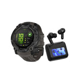 Garmin Instinct 3 50mm AMOLED GPS Smartwatch (Black/Charcoal) Bundle with Wireless Earbuds