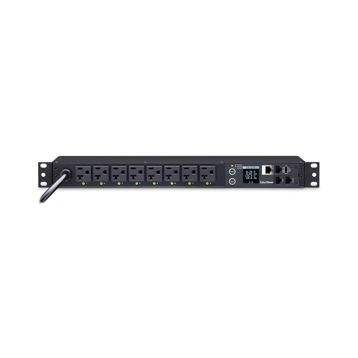 CyberPower PDU41002 20A 8-Outlet 1U Switched Power Distribution Unit with Durable Metal Construction
