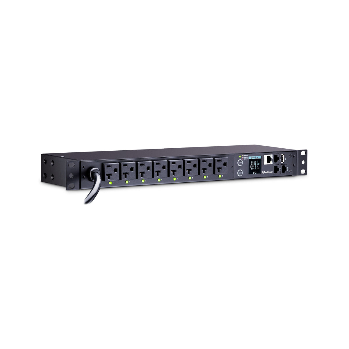 CyberPower PDU41002 20A 8-Outlet 1U Switched Power Distribution Unit with Durable Metal Construction