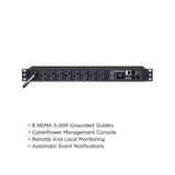 CyberPower PDU41002 20A 8-Outlet 1U Switched Power Distribution Unit with Durable Metal Construction