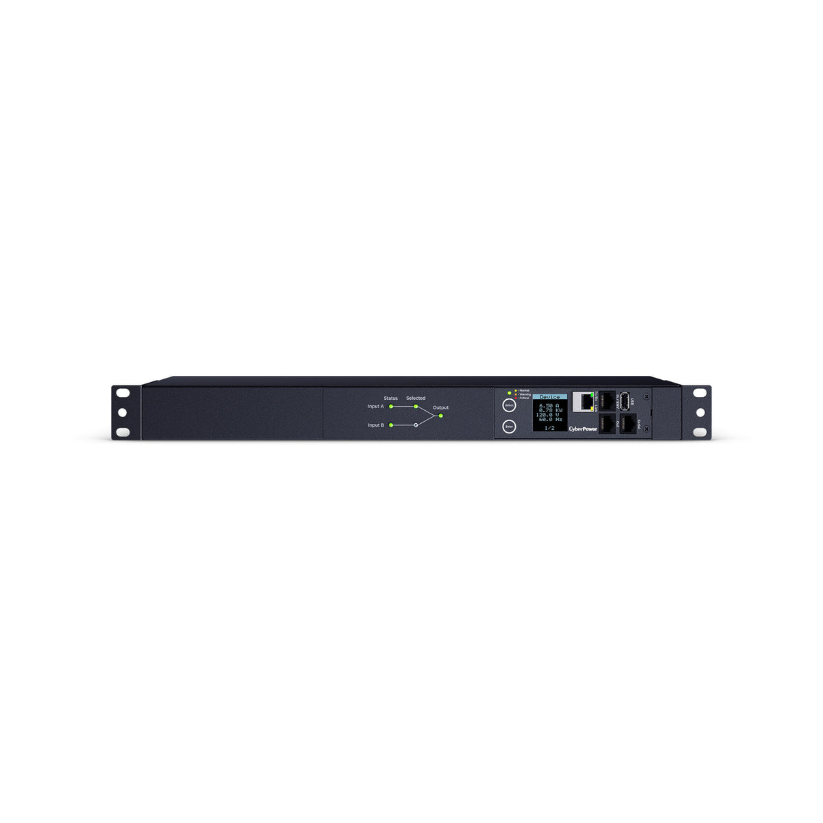 CyberPower PDU44002 20A 10-Outlet 1U Switched Power Distribution Unit with Automatic Transfer Switch
