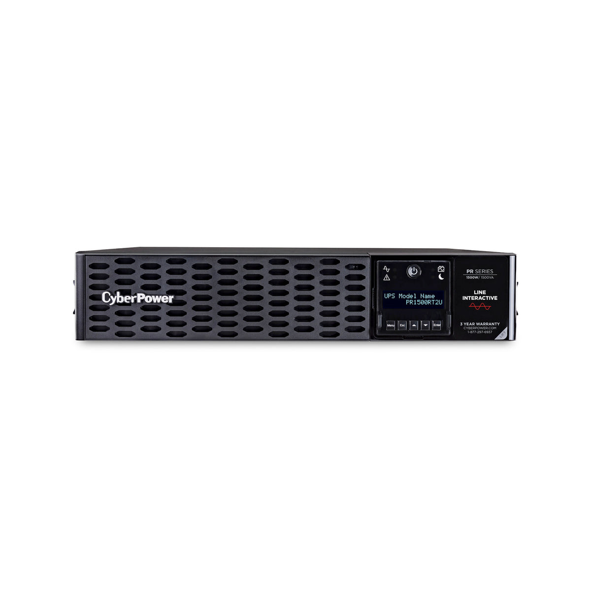 CyberPower PR1500RT2UCN 1500VA-1500W 2U Rack/Tower Convertible Sinewave UPS with RMCARD205