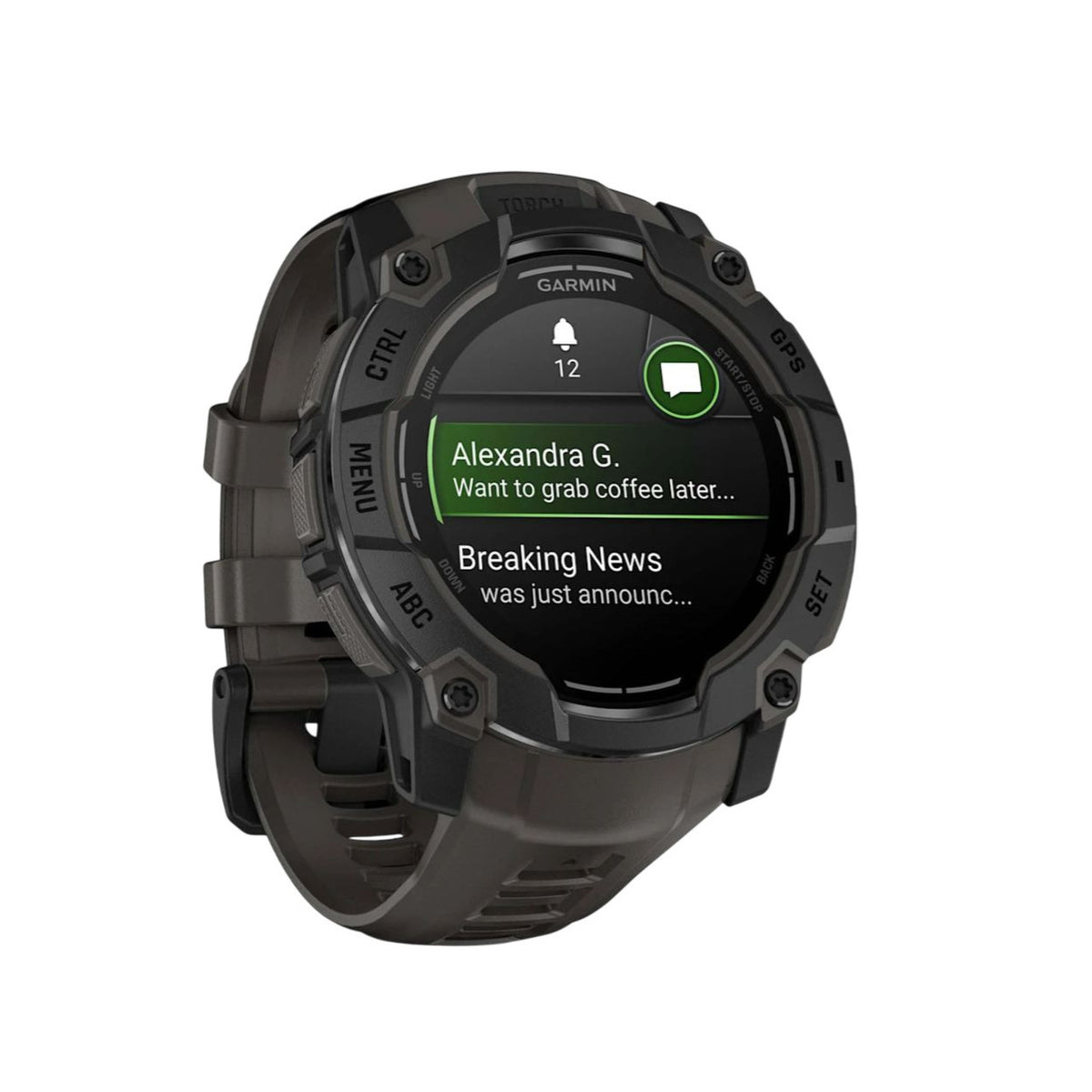 Garmin Instinct 3 50mm AMOLED GPS Smartwatch (Black/Charcoal) Bundle with Wireless Earbuds