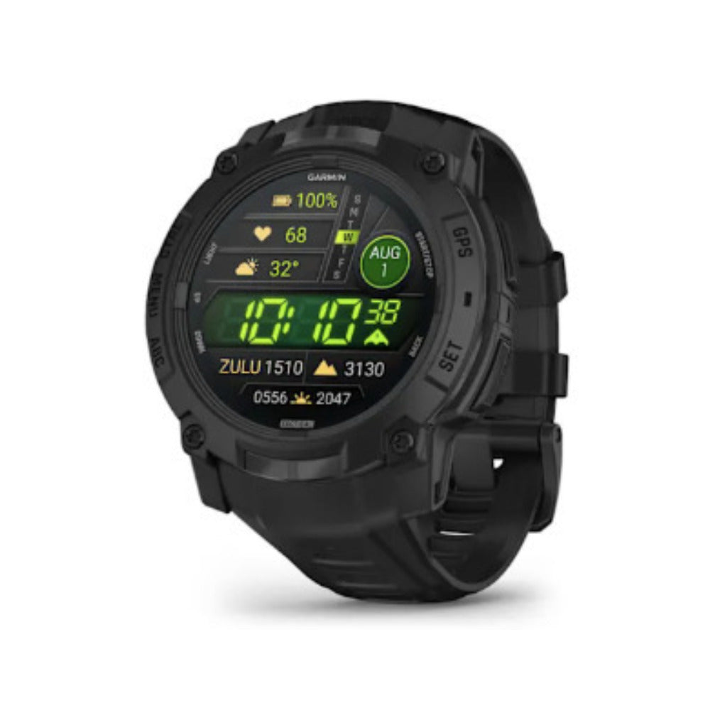 Garmin Instinct 3 50mm AMOLED Tactical Edition (Black) GPS Smartwatch Bundle with Wireless Earbuds