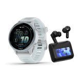 Garmin Forerunner 570 42mm GPS Smartwatch (Cloud Blue/Whitestone) Bundle with Wireless Earbuds
